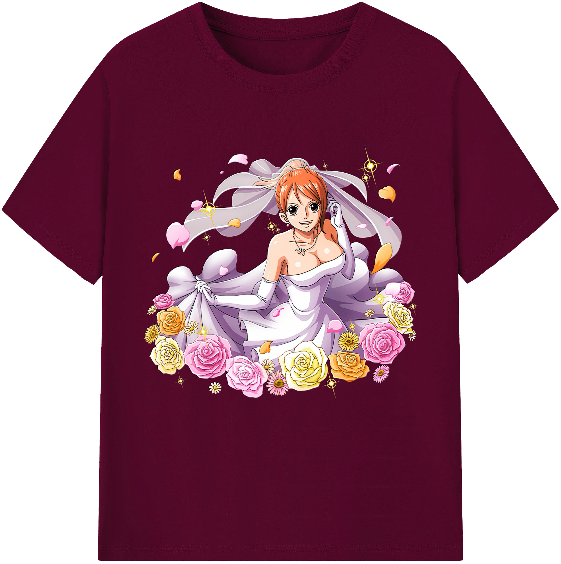 ワンピース ナミ ONE PIECE Nami レディースカジュアルプリントTシャツ（綿100％）
